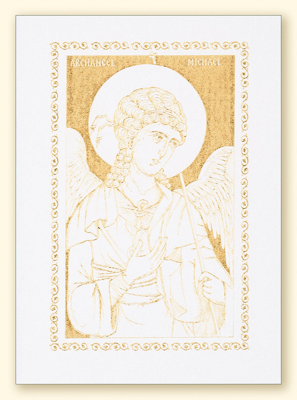 Archangel Michael Laser Engraved Card