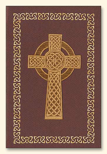 Celtic Cross Design Three Wood Veneer Card