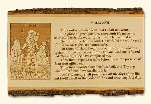 Good Shepherd Icon with Psalm 23
