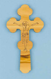 Hand Cross with Etched Crucifix and Nativity Seal