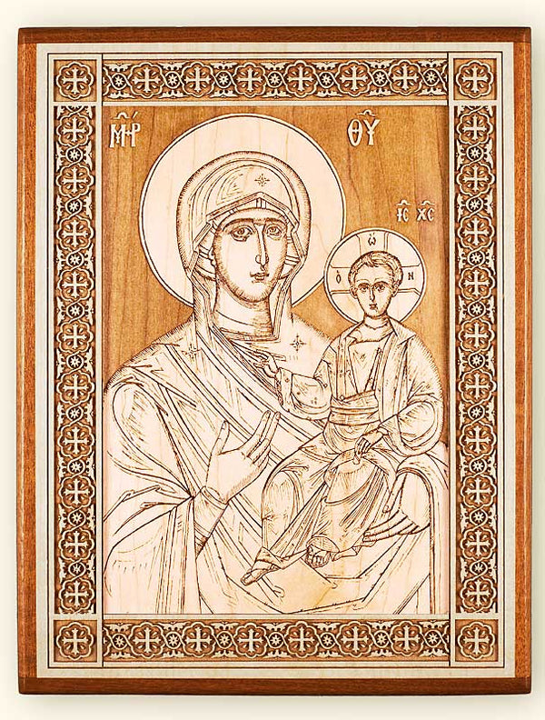 Directress Mother of God Laser Engraved Icon