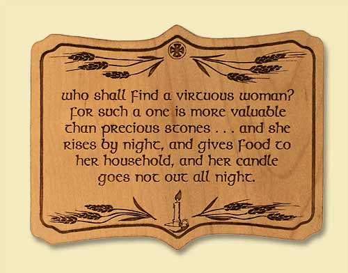 Who Shall Find a Virtuous Woman, Small Size Laser-engraved Plaque