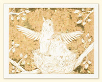 G502 Hummingbirds Laser Engraved Card with envelope White