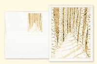 G503 Birch Forest Path Laser Engraved Card with envelope White Paper