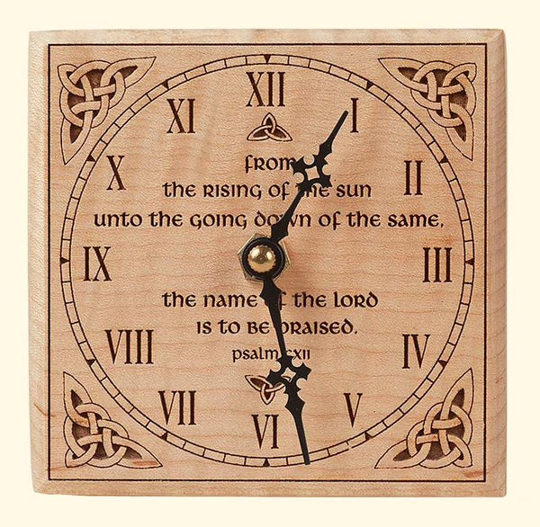 Square Laser-engraved Maple Clock with Choice of Inscriptions – Holy ...
