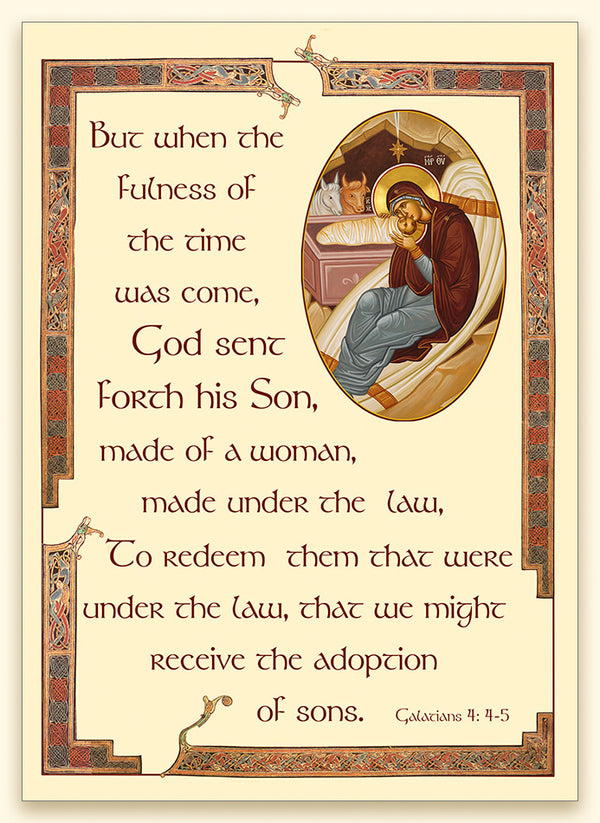 Fulness of the Time Celtic Style Nativity Card
