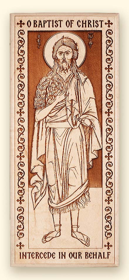 St. John the Baptist Standing Laser-engraved icon