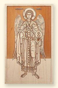 Archangel Gabriel Standing Laser-engraved icon