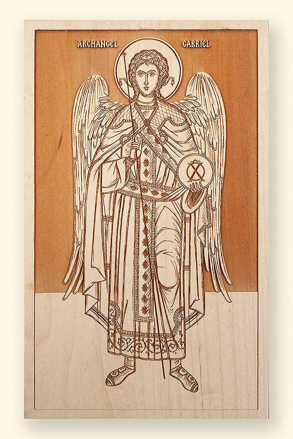 Archangel Gabriel Standing Laser-engraved icon