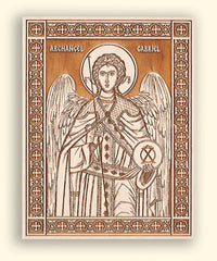Archangel Gabriel Laser-engraved Icon
