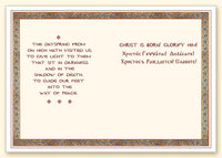 Nativity Detail Card with Scroll Border