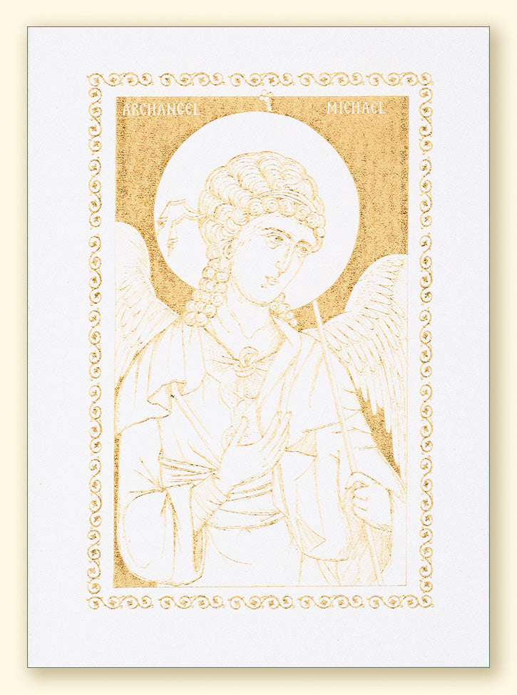 Archangel Michael Laser Engraved Card