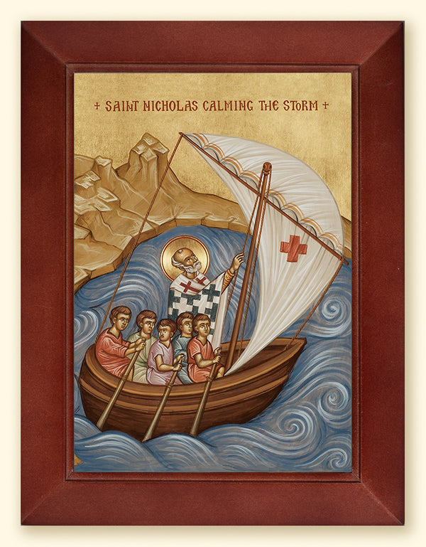 St. Nicholas Calming the Sea 5x7-inch Framed Canvas Print