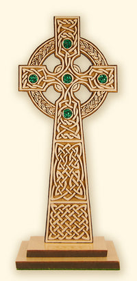 Standing Celtic Laser-engraved Cross