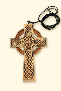 Celtic Laser-engraved Neck Cross Two
