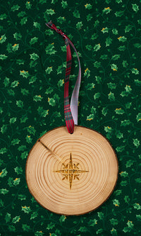 Rustic Nativity Ornament with Hearth Scene