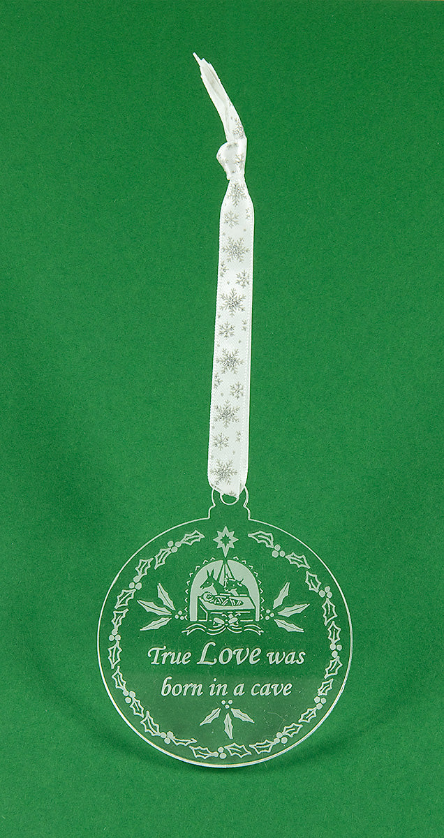 Clear Acrylic Nativity Ornament