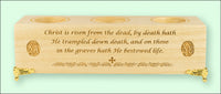 Pascha Wooden Laser Engraved Triple Tealight Holder