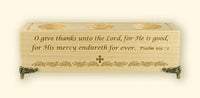 Wooden Laser Engraved Triple Tealight Holder - Thanksgiving