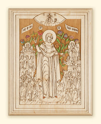 Mother of God the Joy of All Who Sorrow Laser-engraved Icon