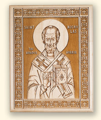 St. Nicholas Laser-engraved Icon