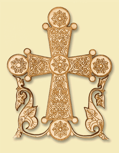 Byzantine Style Laser-engraved Wall Cross