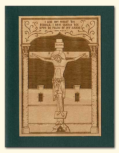 Crucifix Wood Veneer Card