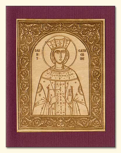 St Catherine Wood Veneer Card