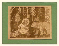 St. Seraphim Wood Veneer Card