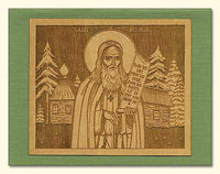 St. Herman Wood Veneer Card