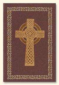 Celtic Cross Design Three Wood Veneer Card