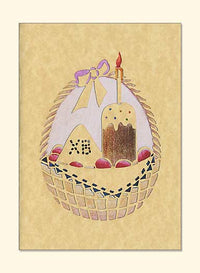 Kulich and Pascha Basket Design Laser-cut Pascha Card