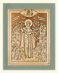 Mother of God the Joy of All Who Sorrow Icon Wood Veneer Card