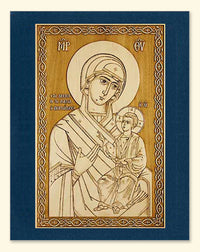 Mother of God of the Portal (Portaitissa) Icon Wood Veneer Card