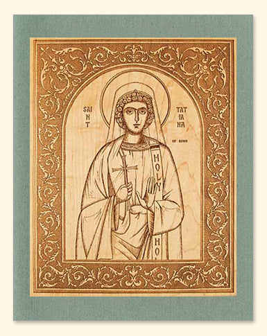 St. Tatiana Wood Veneer Card