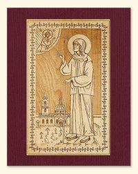 St. Xenia of St. Petersburg Wood Veneer Card