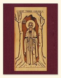 St. Tikhon of Kaluga Wood Veneer Card