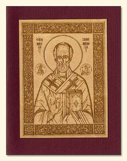St. Nicholas Wood Veneer Card