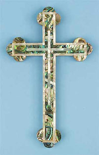 Abalone Cross with Mother of Pearl Onlay