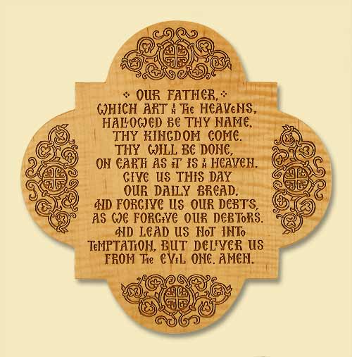 Our Father Laser-engraved Plaque