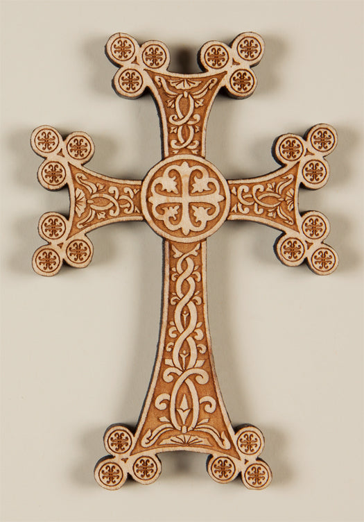 Armenian Laser-engraved Wall Cross
