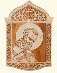 St. Nicholas Laser-engraved Icon