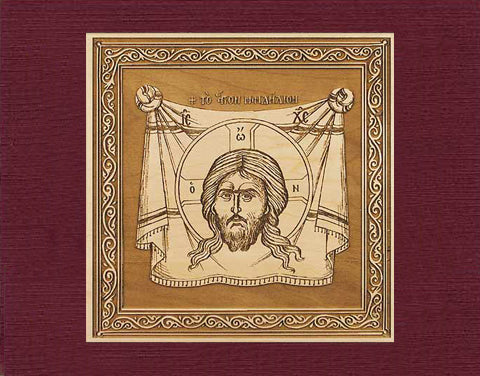Holy Napkin Icon Wood Veneer Card