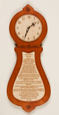 Large Clock with the Creed Engraved