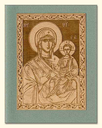 Mother of God Wood Veneer Card