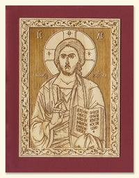 Jesus Christ the Lightgiver Wood Veneer Card