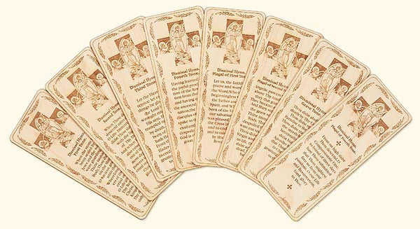 Set of Resurrection Dismissal Hymns Wood Veneer Bookmarks