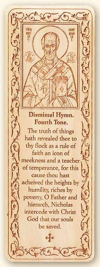 St. Nicholas Wood Veneer Bookmark