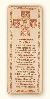 First Tone Resurrection Dismissal Hymn Wood Veneer Bookmark