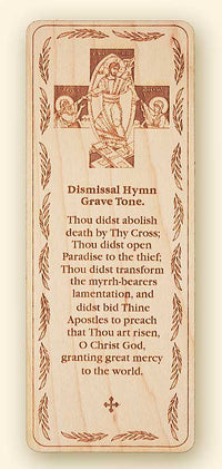 Grave Tone Resurrection Dismissal Hymn Wood Veneer Bookmark